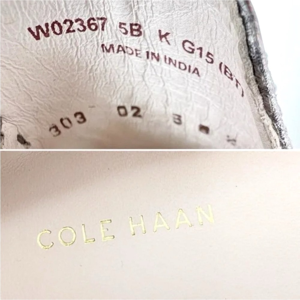 Cole Haan Shoes Driving Moccasin Loafer Grand.OS Snake Print Leather Size 5 New - Picture 6 of 8